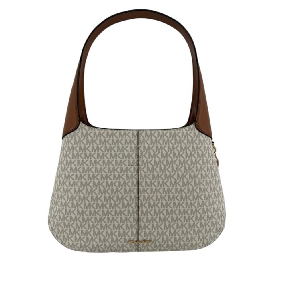 Michael Kors Alice Signature Purse Vanilla Acorn Monogram Hobo Bag NWT